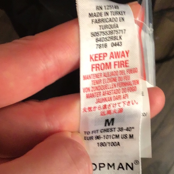 Top man premium oversized double breasted overcoat. Black color. Size M - Picture 6 of 7